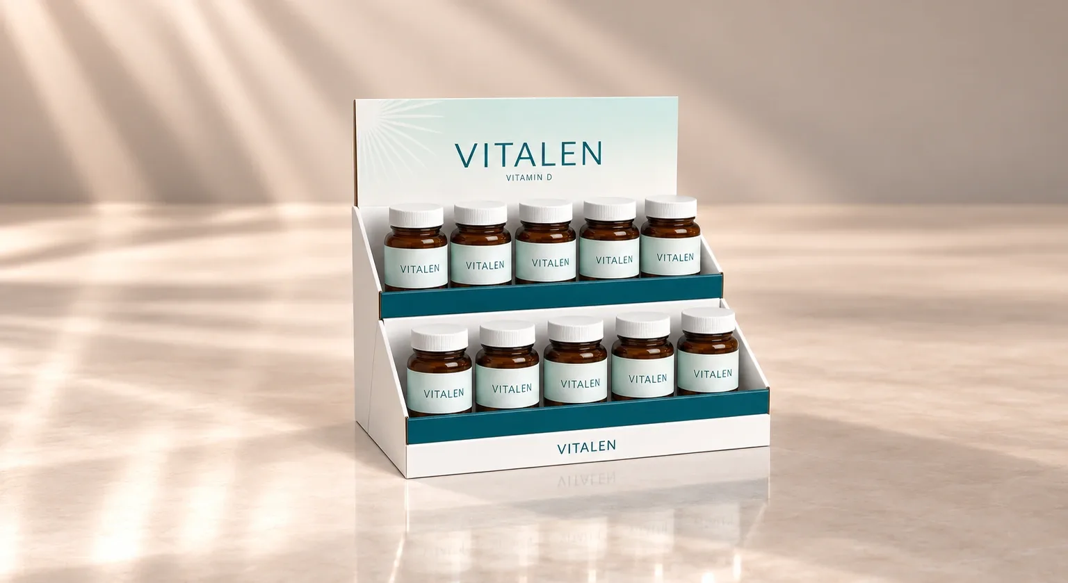 Expositor de mostrador de farmacia